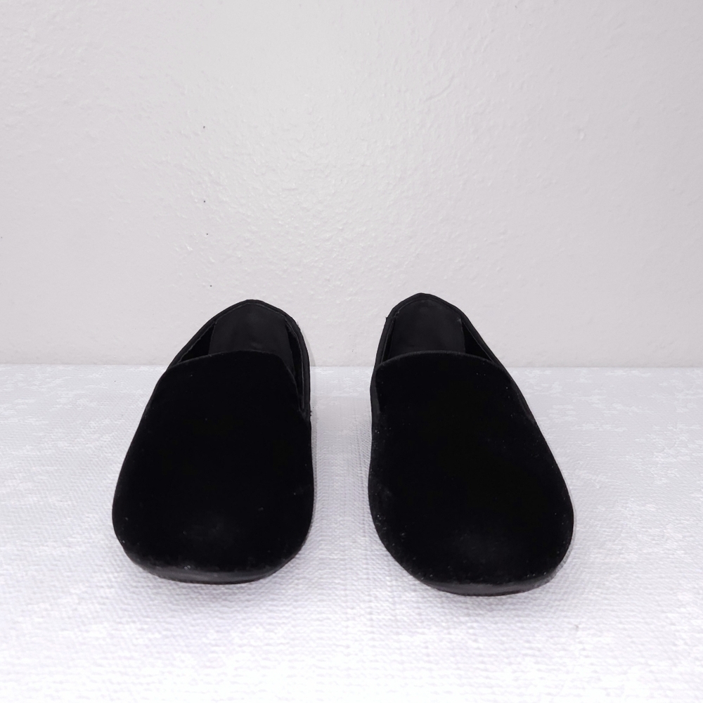BIRDIES The Starling Velvet Flats US 8.5 Black Faux-Fur Lined Slip-On Loafer - Picture 6 of 11